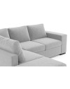 Divano Letto Angolare reversibile Jozzis grigio con funzione letto e bracciolo contenitore 248,5x209x90,5H