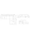 Divano Letto Angolare reversibile Jozzis grigio con funzione letto e bracciolo contenitore 248,5x209x90,5H