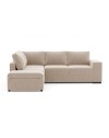 Divano Letto Angolare reversibile Jozzis sabbia con funzione letto e bracciolo contenitore 248,5x209x90,5H
