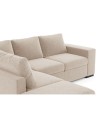 Divano Letto Angolare reversibile Jozzis sabbia con funzione letto e bracciolo contenitore 248,5x209x90,5H