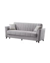 Divano letto Duca 3 posti grigio con contenitore e funzione letto 223x86x89H