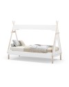 Letto a tenda singolo Nora bianco e pino 205,6x104,1x162,4 – Un rifugio da sogno per grandi avventure