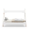 Letto a tenda singolo Nora bianco e pino 205,6x104,1x162,4 – Un rifugio da sogno per grandi avventure