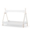 Letto a tenda singolo Nora bianco e pino 205,6x104,1x162,4 – Un rifugio da sogno per grandi avventure