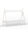 Letto a tenda singolo Nora bianco e pino 205,6x104,1x162,4 – Un rifugio da sogno per grandi avventure