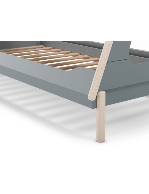 Letto a tenda singolo Nora verde petrolio e bianco 205,6x104,1x162,4 – Un rifugio da sogno per grandi avventure