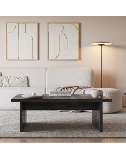 Tavolino da salotto rettangolare Loana nero 120x70x40H – Il protagonista del tuo living