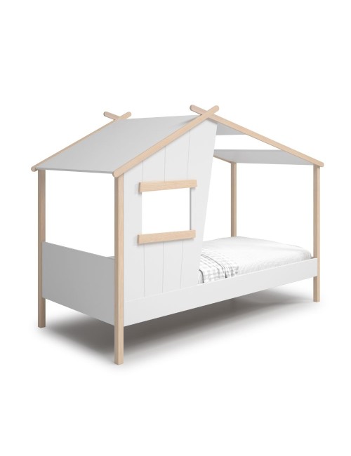 Letto singolo a casetta Luba in legno massiccio – Un rifugio incantato per i sogni del tuo bambino