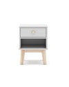 Comodino in legno massiccio bianco Esteban 40x35x53H – Design compatto e funzionale