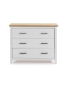 Comò Miranda in legno massiccio bianco e pino 100x40x80H – Stile Elegante e Robusto