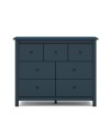 Cassettiera Misti in legno massiccio blu 110x40x820H – 7 Cassetti, Design e organizzazione