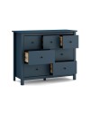Cassettiera Misti in legno massiccio blu 110x40x820H – 7 Cassetti, Design e organizzazione