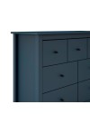 Cassettiera Misti in legno massiccio blu 110x40x820H – 7 Cassetti, Design e organizzazione