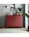 Cassettiera Misti in legno massiccio bordeaux 110x40x820H – 7 Cassetti, Design e organizzazione