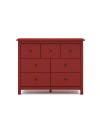 Cassettiera Misti in legno massiccio bordeaux 110x40x820H – 7 Cassetti, Design e organizzazione