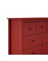 Cassettiera Misti in legno massiccio bordeaux 110x40x820H – 7 Cassetti, Design e organizzazione