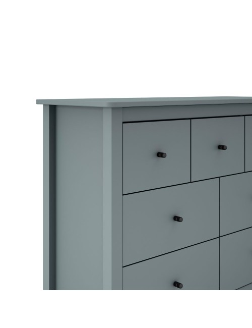 Cassettiera Misti in legno massiccio verde cachi 110x40x820H – 7 Cassetti, Design e organizzazione