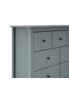 Cassettiera Misti in legno massiccio verde cachi 110x40x820H – 7 Cassetti, Design e organizzazione