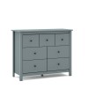 Cassettiera Misti in legno massiccio verde cachi 110x40x820H – 7 Cassetti, Design e organizzazione