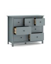 Cassettiera Misti in legno massiccio verde cachi 110x40x820H – 7 Cassetti, Design e organizzazione