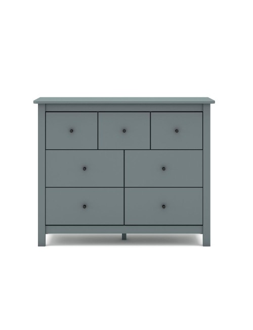 Cassettiera Misti in legno massiccio verde cachi 110x40x820H – 7 Cassetti, Design e organizzazione