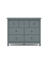 Cassettiera Misti in legno massiccio verde cachi 110x40x820H – 7 Cassetti, Design e organizzazione