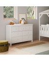 Cassettiera Max in legno massiccio bianco 110x40x80H – 7 Cassetti, stile e versatilità