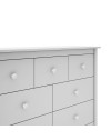 Cassettiera Max in legno massiccio bianco 110x40x80H – 7 Cassetti, stile e versatilità