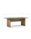 Tavolo rettangolare fisso Loana rovere cadiz 200x100x75H – Eleganza conviviale per ogni occasione