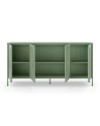 Credenza in metallo Tayra con 4 ante reticolate verde 160x40x90H – Stile moderno e anima industrial