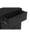 Credenza in metallo Diora nero con 2 ante reticolate e 3 cassetti – Design industriale, anima versatile