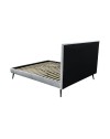 Letto matrimoniale con rete inclusa Stiletto tessuto grigio chiaro
