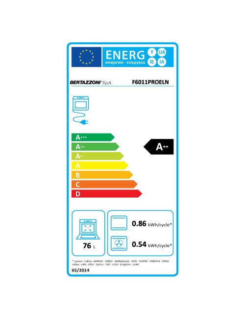 Forno incasso elettrico Bertazzoni F6011PROELN multifunzione colore carbonio classe A++