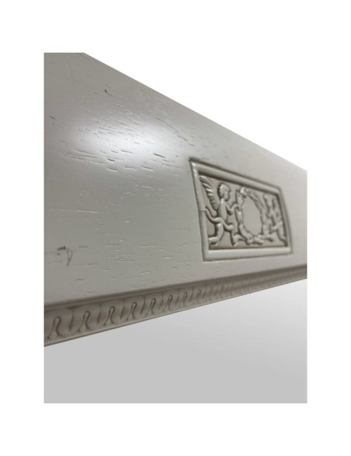 Specchiera in legno avorio con cornice decorativa Athena 85x4x104H