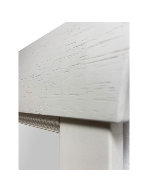 Specchiera in legno avorio con cornice decorativa Athena 85x4x104H