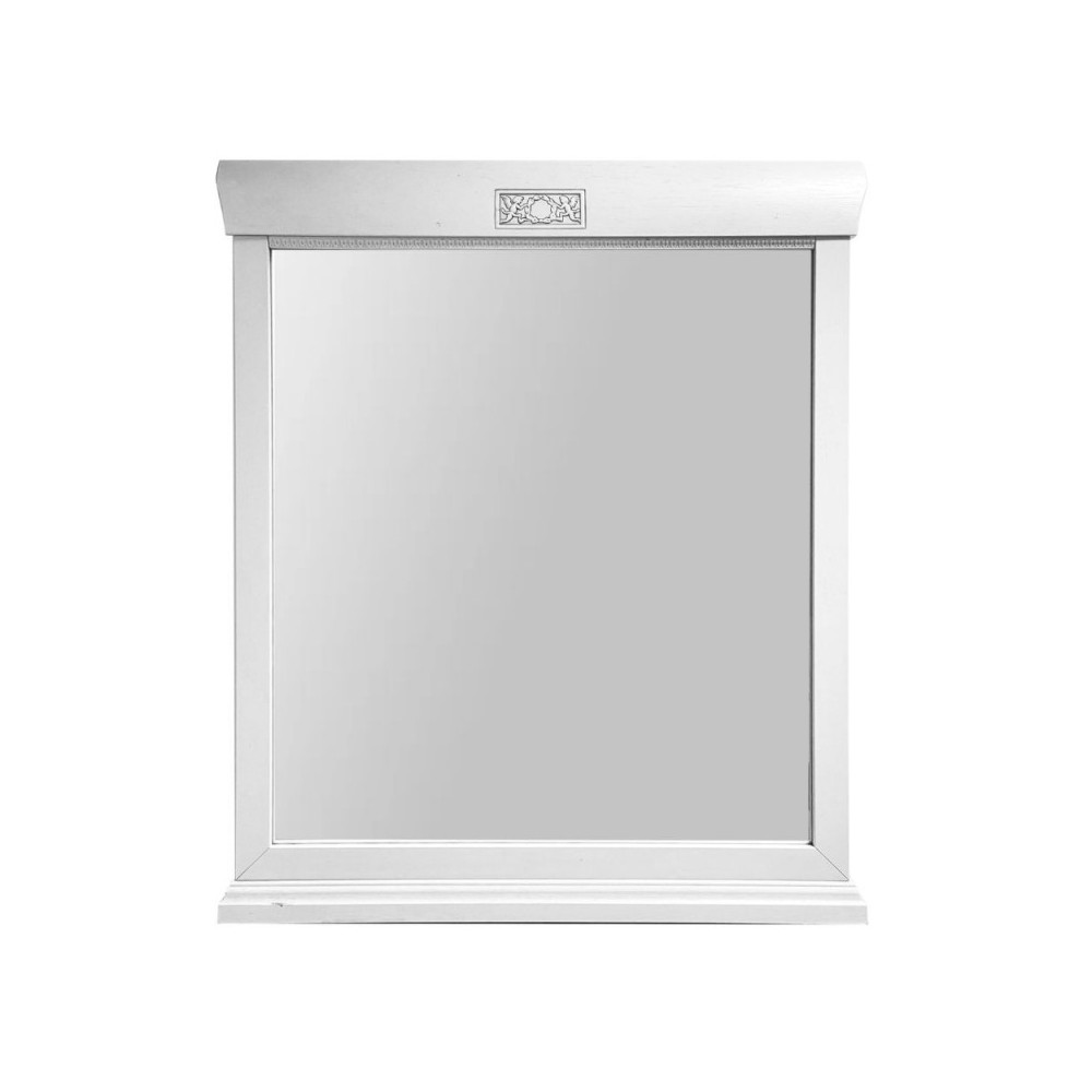 Specchiera in legno avorio con cornice decorativa Athena 85x4x104H