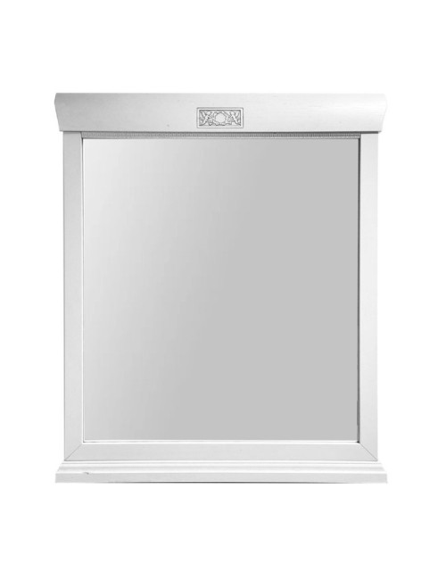 Specchiera in legno avorio con cornice decorativa Athena 85x4x104H