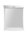 Specchiera in legno avorio con cornice decorativa Athena 85x4x104H