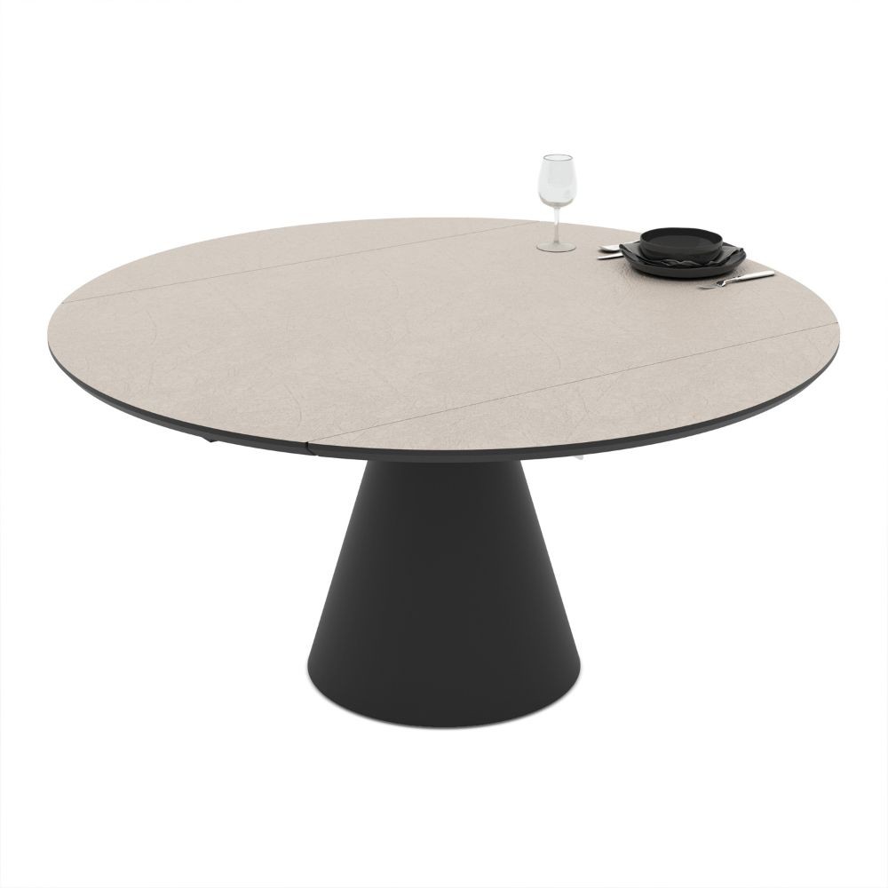 Lazy Susan In Vetro Temperato 50 Cm - Tavolo Girevole Rotondo Con Base In Alluminio, Rotazione Silenziosa, Adatto A Tavola E Cucina - 4