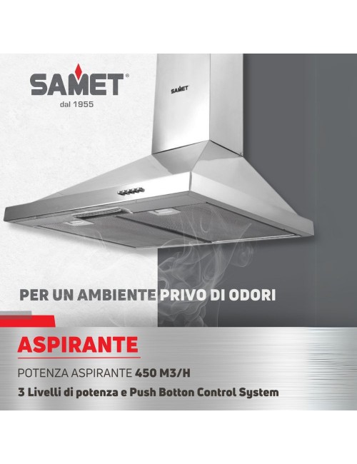 Cappa a Piramide 60 cm Eolo 60 Inox Samet Prezzo