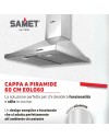 Cappa a piramide 60 cm Eolo60 inox Samet