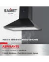 Cappa a piramide 60 cm Eolo60 Samet colore nero