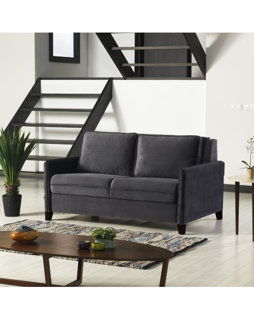 Divano letto Alcona 2 posti grigio con contenitore 164x112x90H