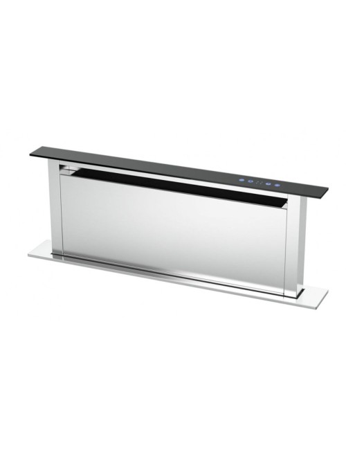 Cappa a scomparsa down draft Bertazzoni KDD90XA 90  acciaio inox e vetro nero classe A