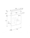 Cappa a scomparsa down draft Bertazzoni KDD90XA 90  acciaio inox e vetro nero classe A