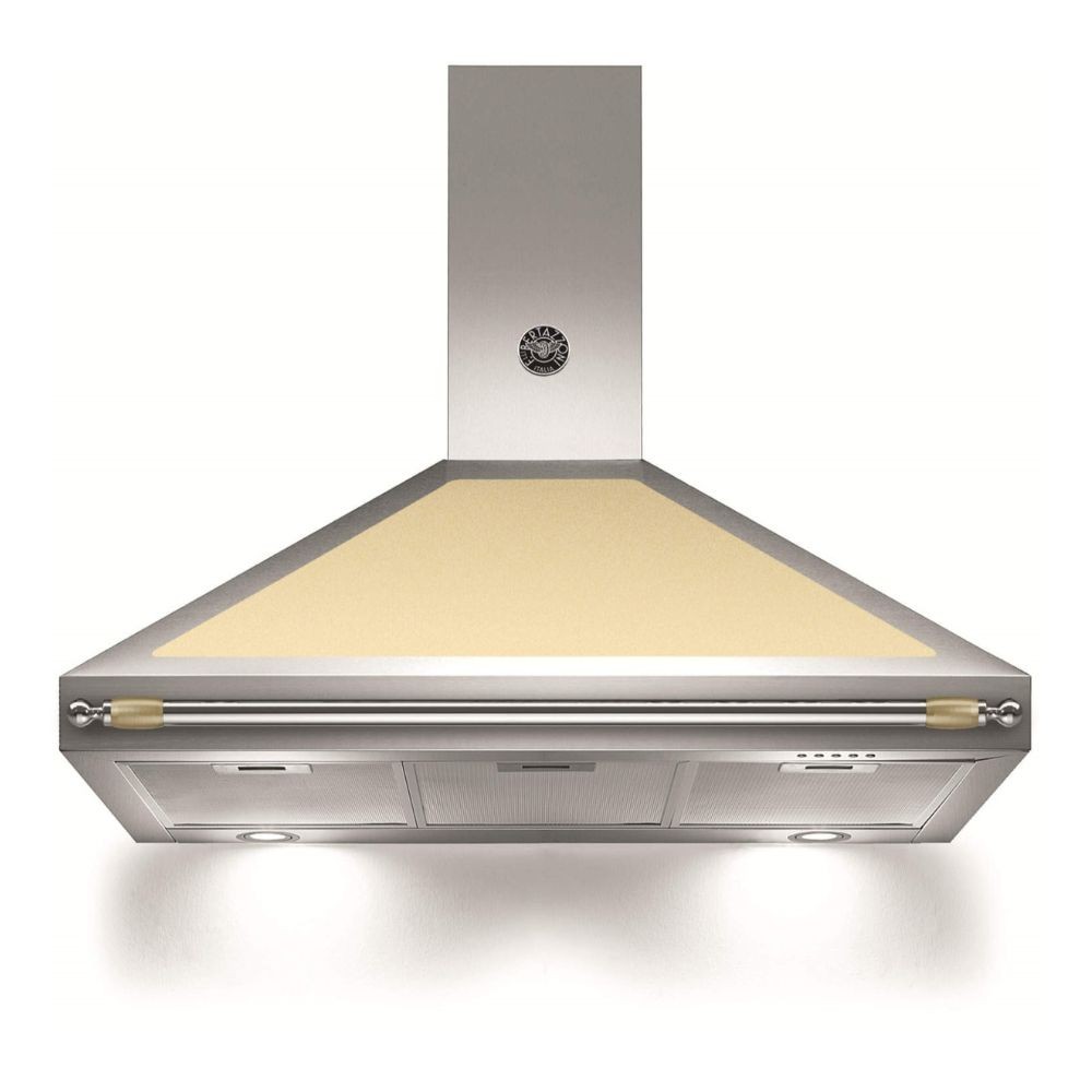 Cappa parete Bertazzoni K100HERCRA 100 cm. inox e scocca crema classe A