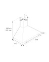 Cappa parete Bertazzoni K100HERCRA 100 cm. inox e scocca crema classe A