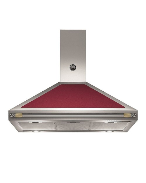 Cappa parete Bertazzoni K100HERVIA 100 cm. inox e scocca rossa classe A
