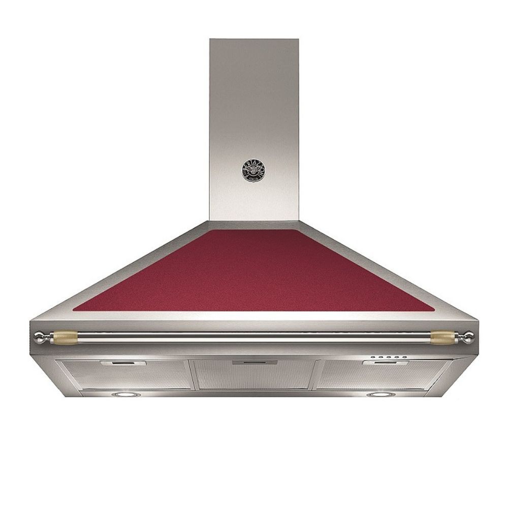 Cappa parete Bertazzoni K100HERVIA 100 cm. inox e scocca rossa classe A