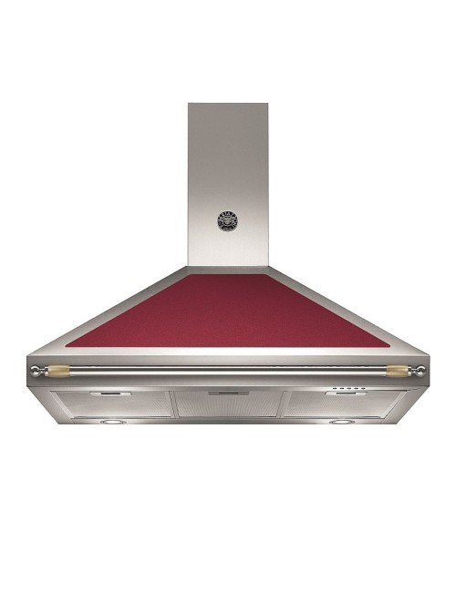 Cappa parete Bertazzoni K100HERVIA 100 cm. inox e scocca rossa classe A